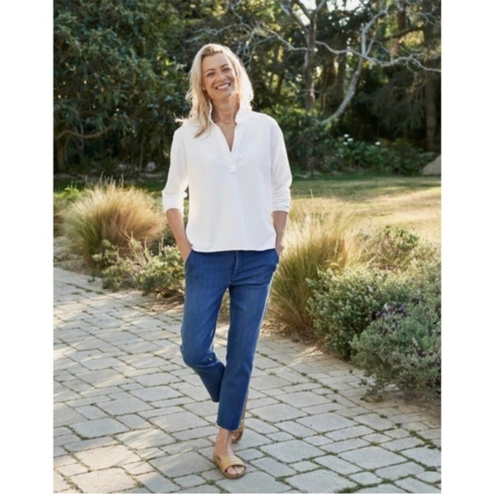 Frank & Eileen Jeans Wicklow Straight Leg in Blue Denim